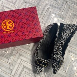 Tory Burch 9.5 Georgia Flat Popcorn Boucle